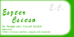 eszter csicso business card